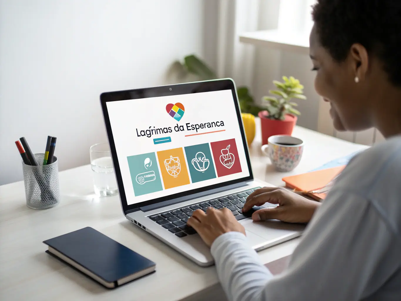 A person making an online donation to ENJOY X/Y through a secure platform, emphasizing the ease and impact of financial contributions.